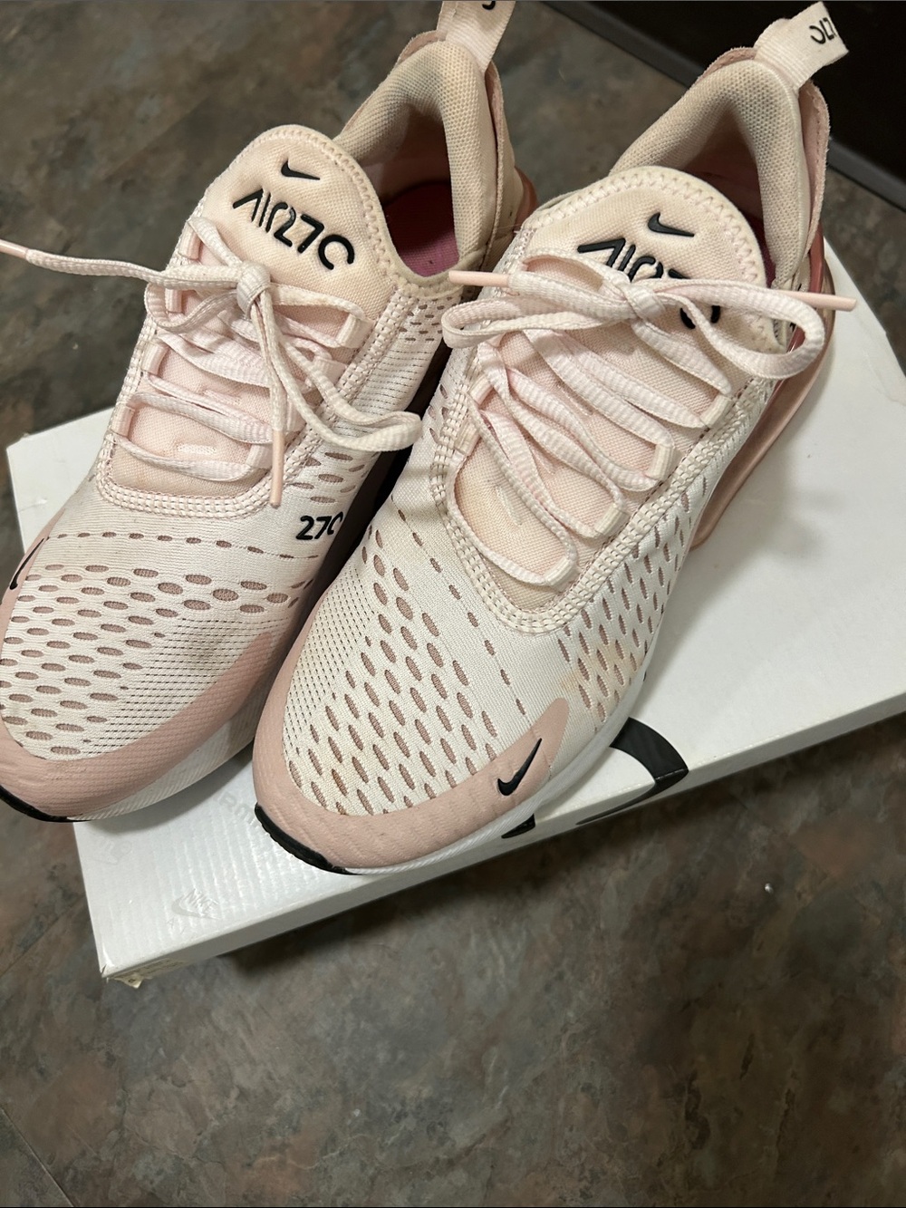 Women’s Ladies Nike Air270 Light Pink Running Sneakers Size 8 EUC with Box - Picture 7 of 16